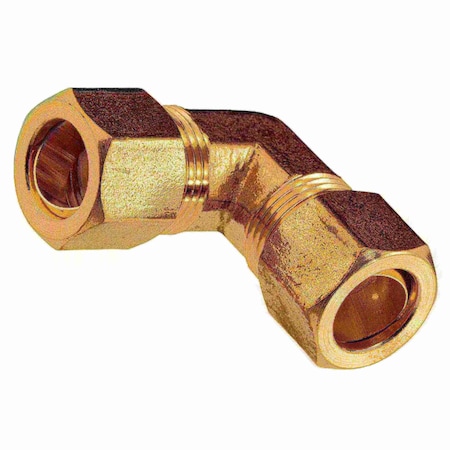 Midwest Fastener 1/2" OD x 1/2" OD Brass Compression Union Elbows 2PK 34512